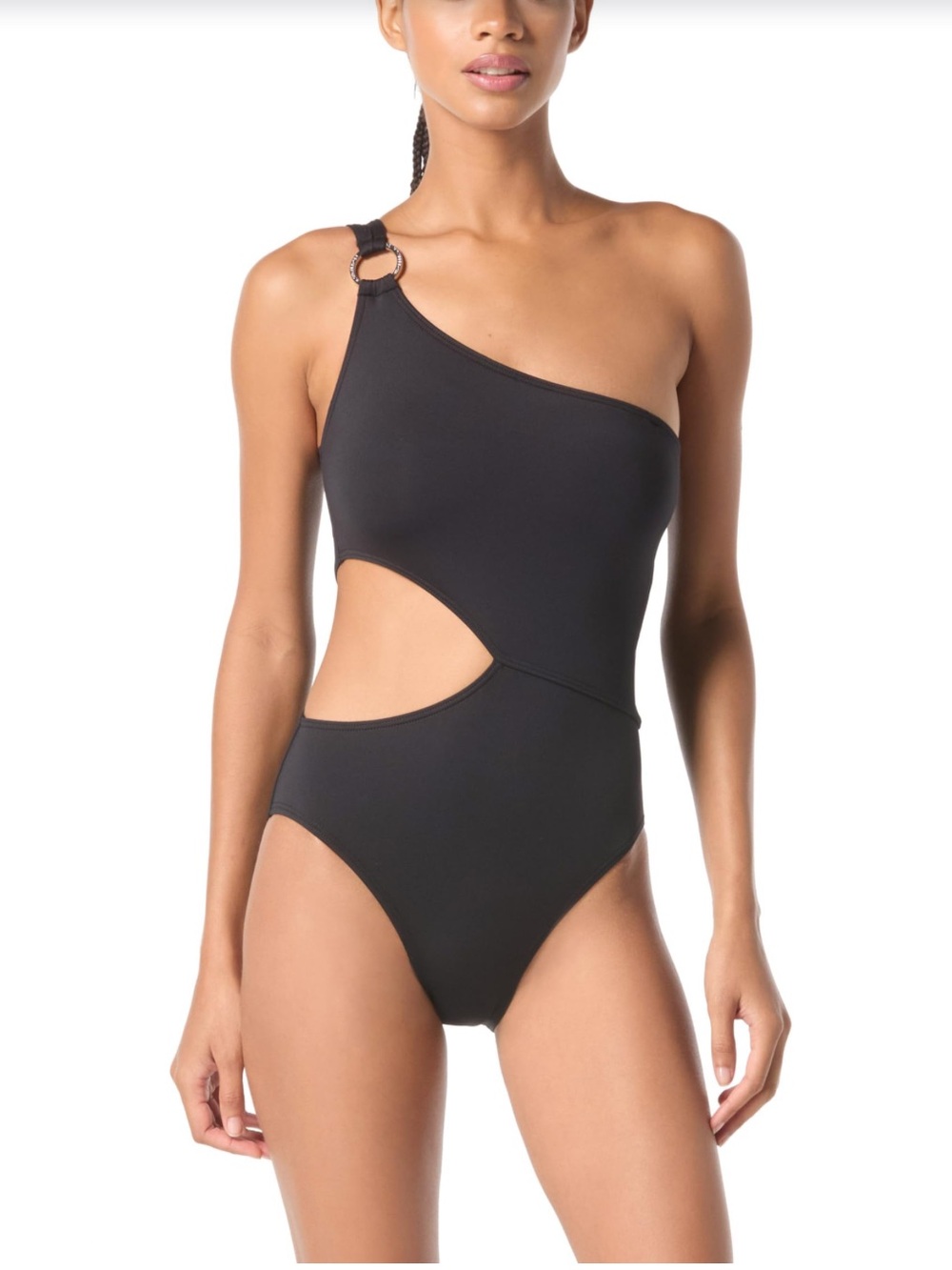 NWT Michael Kors Swimwear Women's One Shoulder Cut Out One Piece
